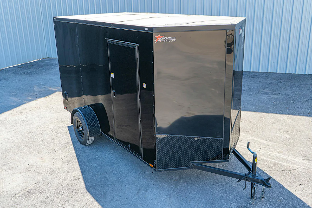 Spartan 6'x12' Enclosed Cargo Trailer w/ Rear Ramp Door (C1) - Stock #92069 - Image 1 of 8 Spartan 6'x12' Enclosed Cargo Trailer w/ Rear Ramp Door (C1) - Stock #92069 - Image 1 of 8