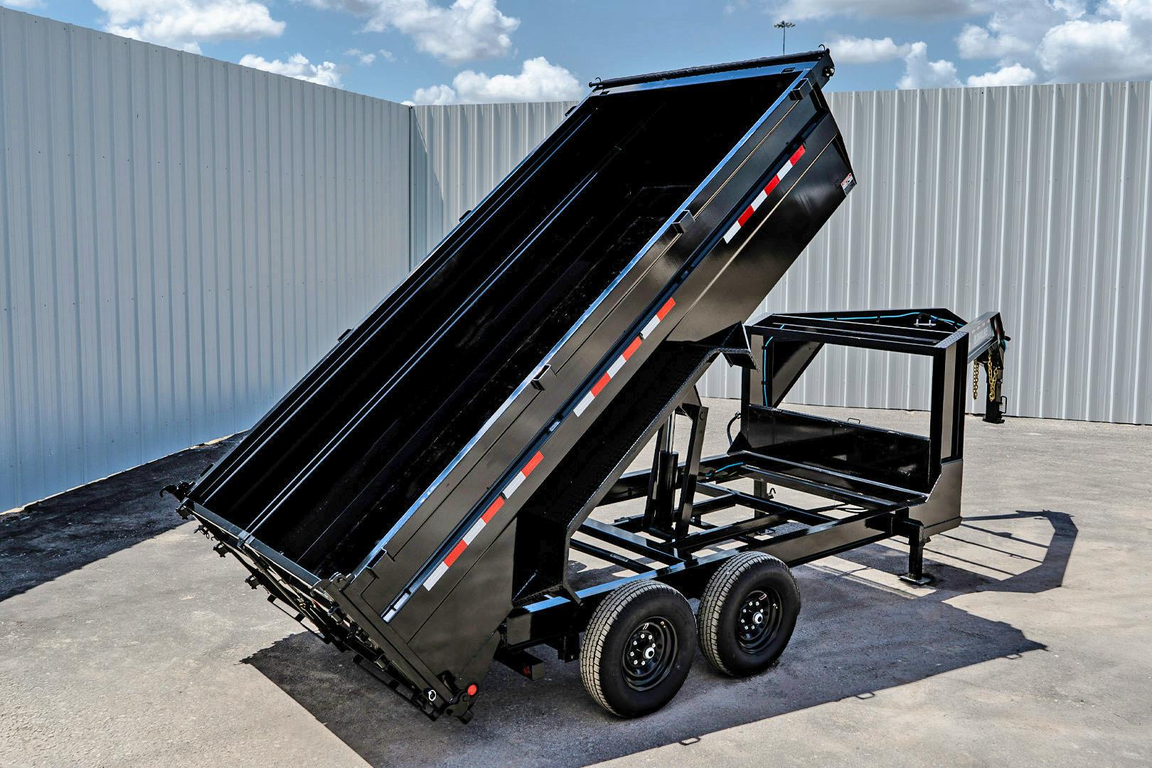 PJ Trailers 14'x83" Low Pro High Side Dump Trailer w/ 3' Sides (DM)