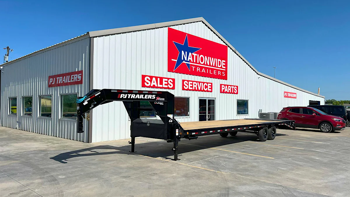 PJ Trailers 25'x102" Gooseneck Flatbed Quest Series (LQ) - Stock #91108 - Image 1 of 4 PJ Trailers 25'x102" Gooseneck Flatbed Quest Series (LQ) - Stock #91108 - Image 1 of 4