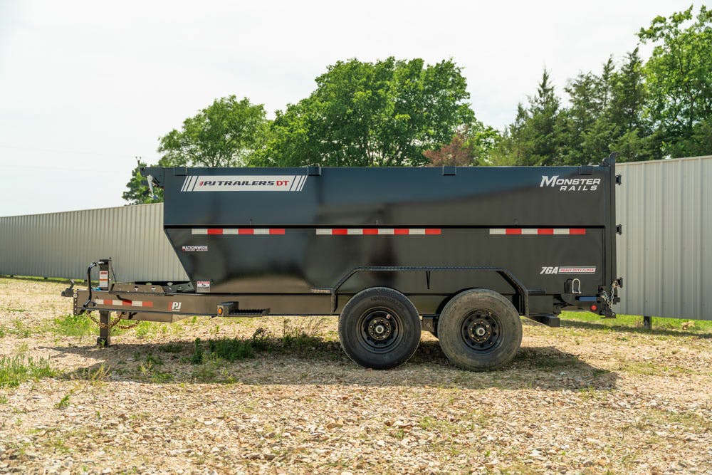 PJ Trailers 14'x83" Telescopic Dump Trailer w/ 4' Sides (DT)