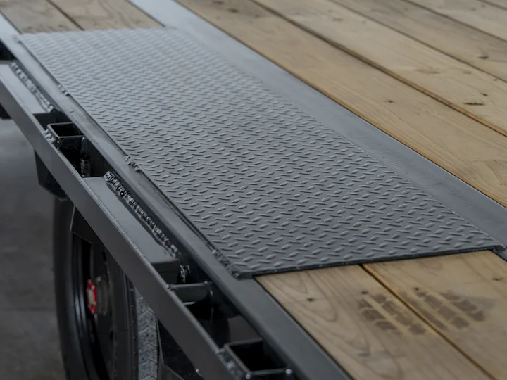 PJ Trailers Low-Pro Flatdeck With 8K Singles, studio view 6