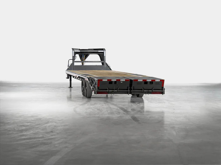 Arc Trailers 14K Gooseneck Flatbed Trailer, studio view 16