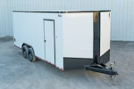 Spartan 8.5 x 20 ft · 14K GVWR · white blackout · 7 ft interior · StableDeck floor Stock #93100 - Thumbnail 1