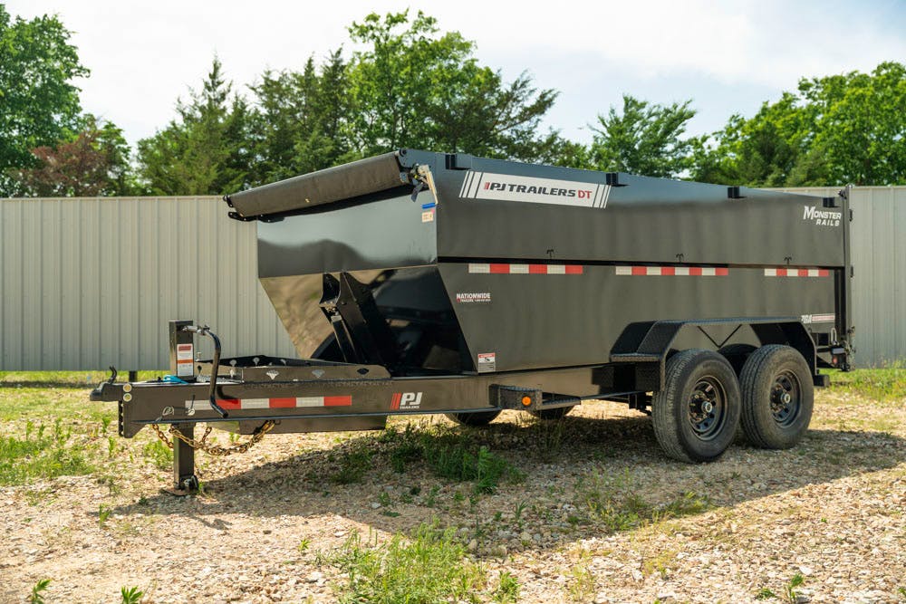 PJ Trailers 14'x83" Telescopic Dump Trailer w/ 4' Sides (DT)