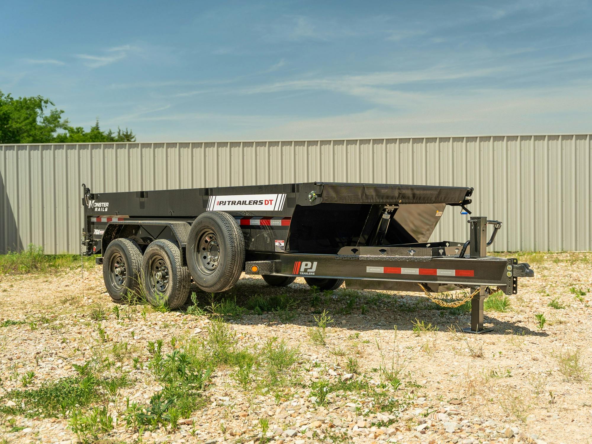PJ Trailers 14'x83" Telescopic Dump Trailer w/ 2' Sides (DT)