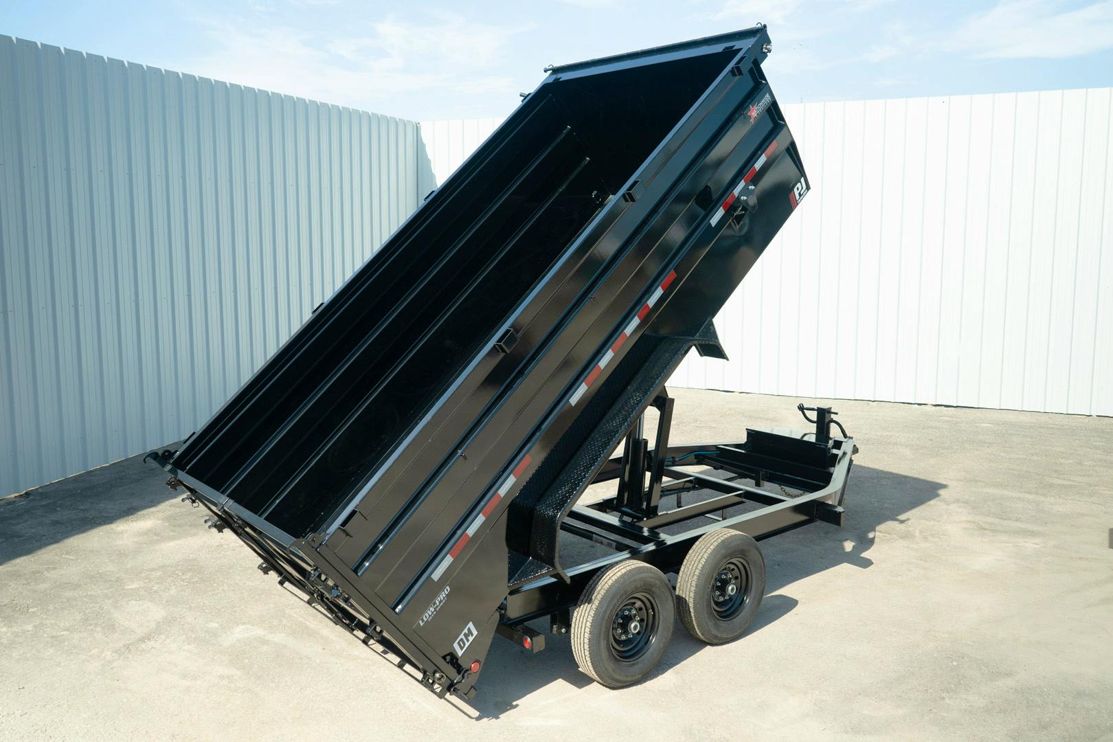 PJ Trailers 14'x83" Low Pro High Side Dump Trailer w/ 4' Sides (DM)