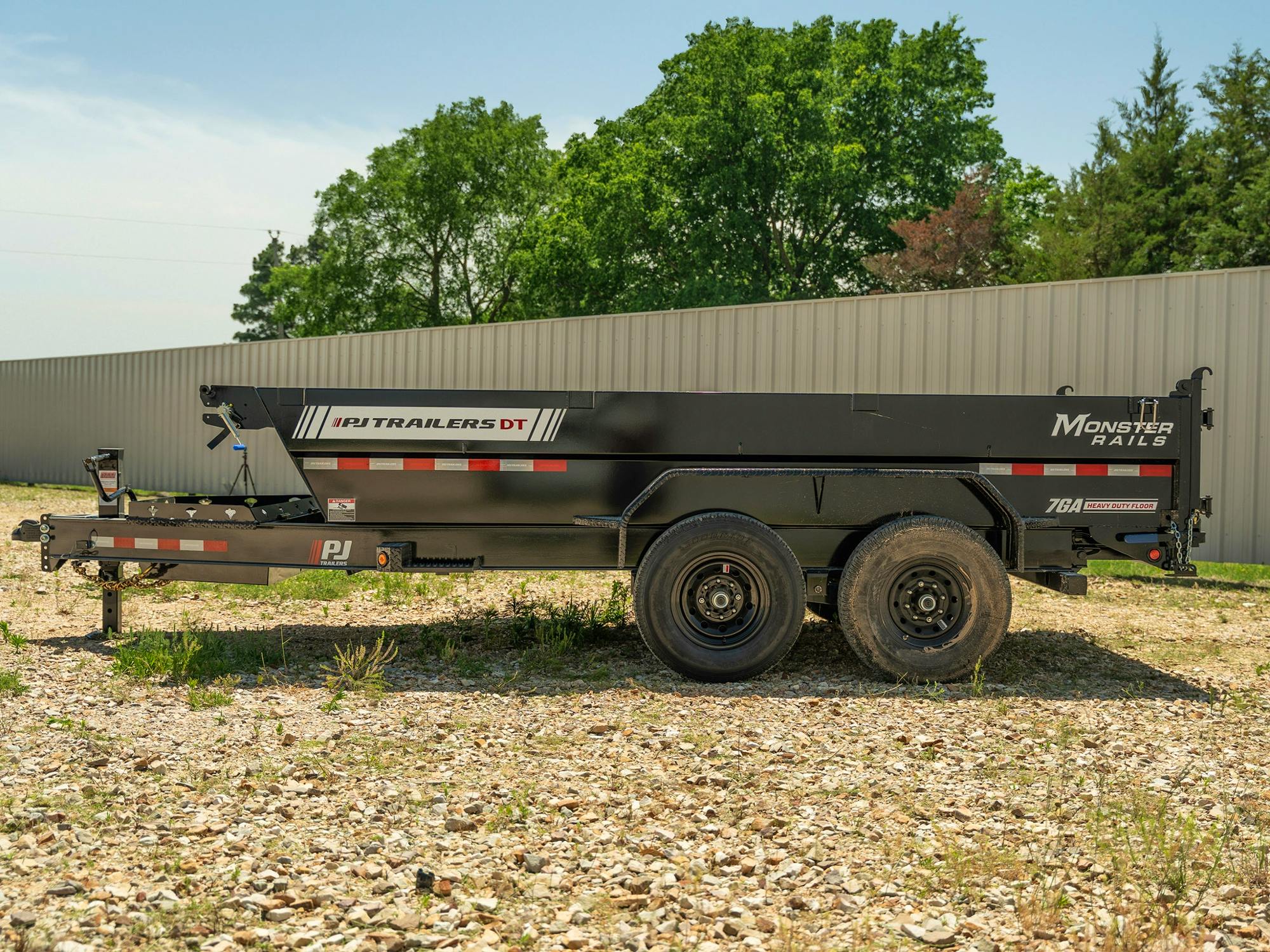 PJ Trailers 14'x83" Telescopic Dump Trailer w/ 2' Sides (DT)