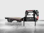 PJ Trailers 40'x102" Gooseneck Low Pro Flatbed Trailer w/ Duals (LD) Stock #LDQ40C2HSSK-GV25 - Thumbnail 1