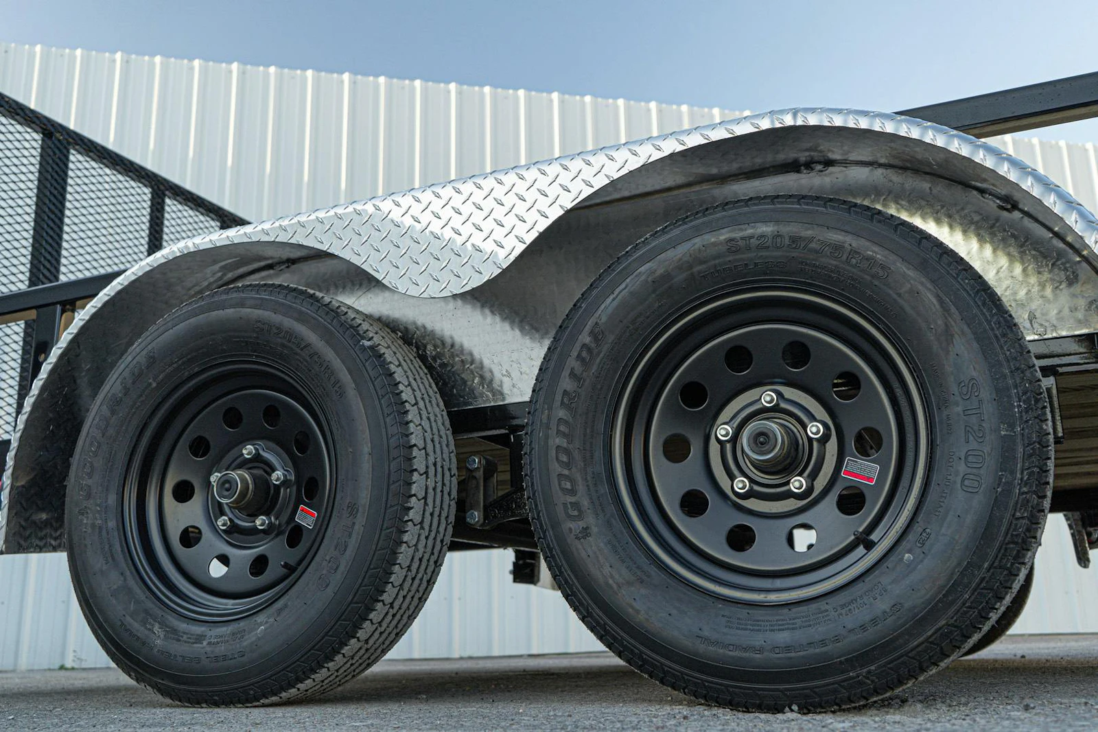 Steel trailer fender detail