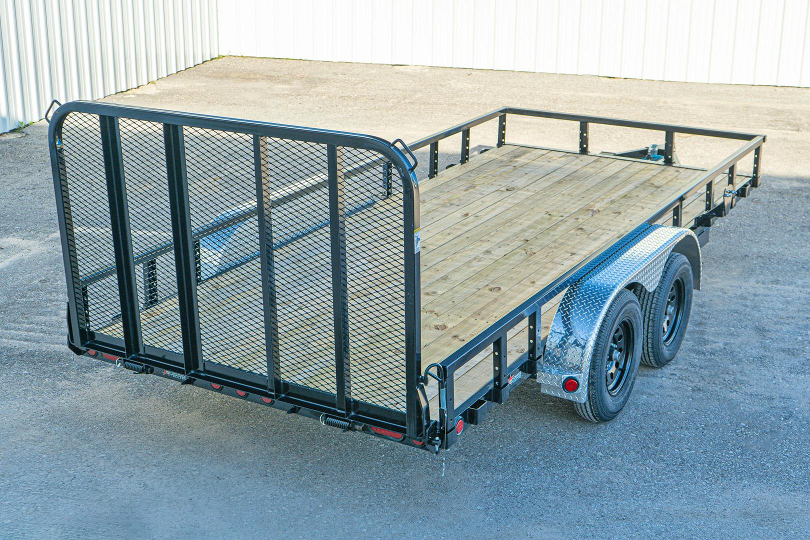 PJ Trailers 16'x83" Tandem Axle 4" Channel Utility Trailer (UL)