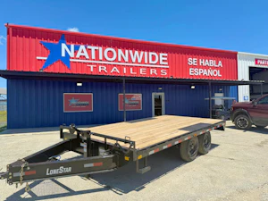LoneStar 16'x102" 8" I-Beam Deckover Flatbed Trailer