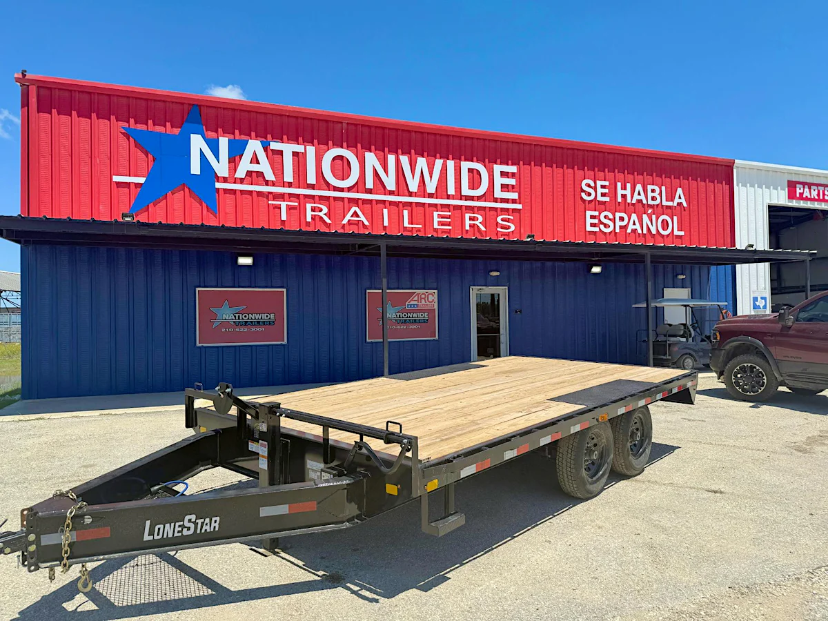 LoneStar 16'x102" 8" I-Beam Deckover Flatbed Trailer - Stock #92553 - Image 1 of 3 LoneStar 16'x102" 8" I-Beam Deckover Flatbed Trailer - Stock #92553 - Image 1 of 3