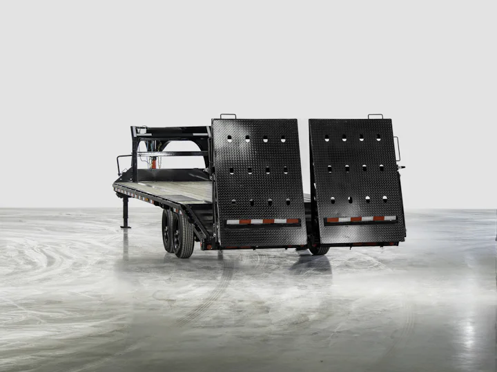 PJ Trailers Low-Pro Flatdeck With 7K Singles, studio view 3