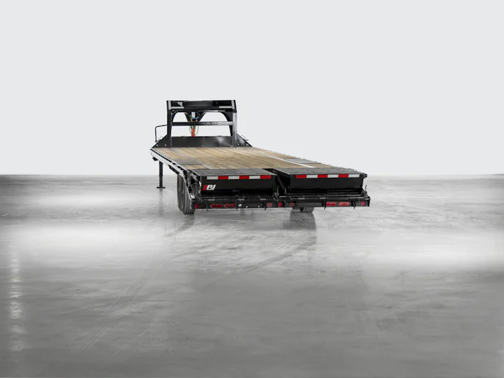 PJ Trailers Low-Pro Flatdeck With 8K Singles, studio view 17