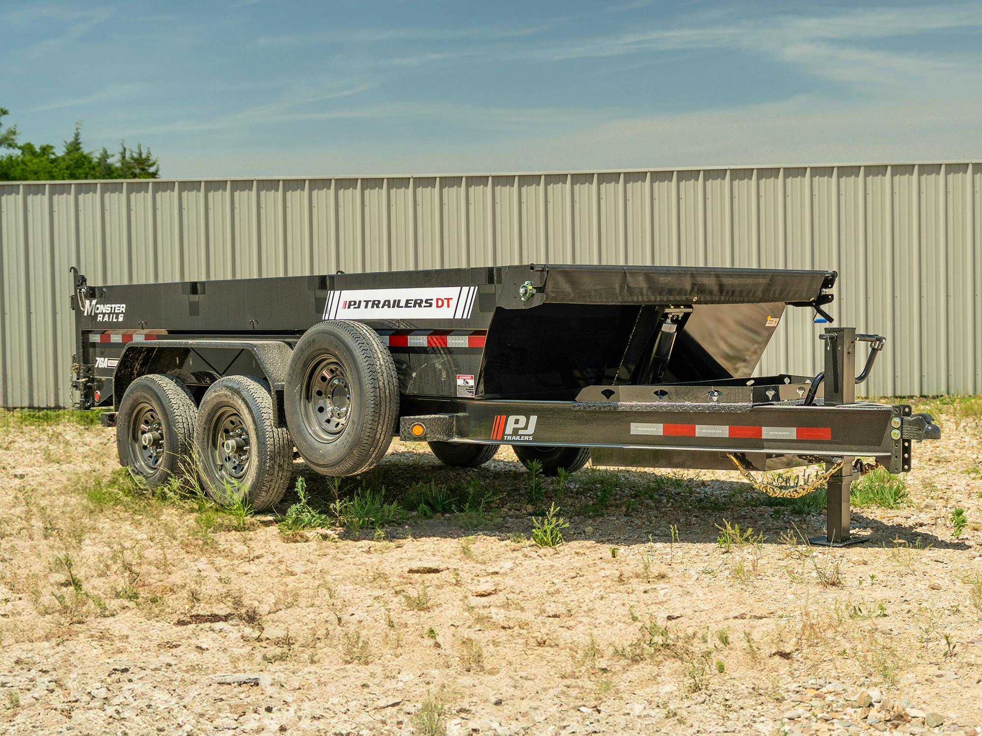 PJ Trailers 14'x83" Telescopic Dump Trailer w/ 2' Sides (DT)