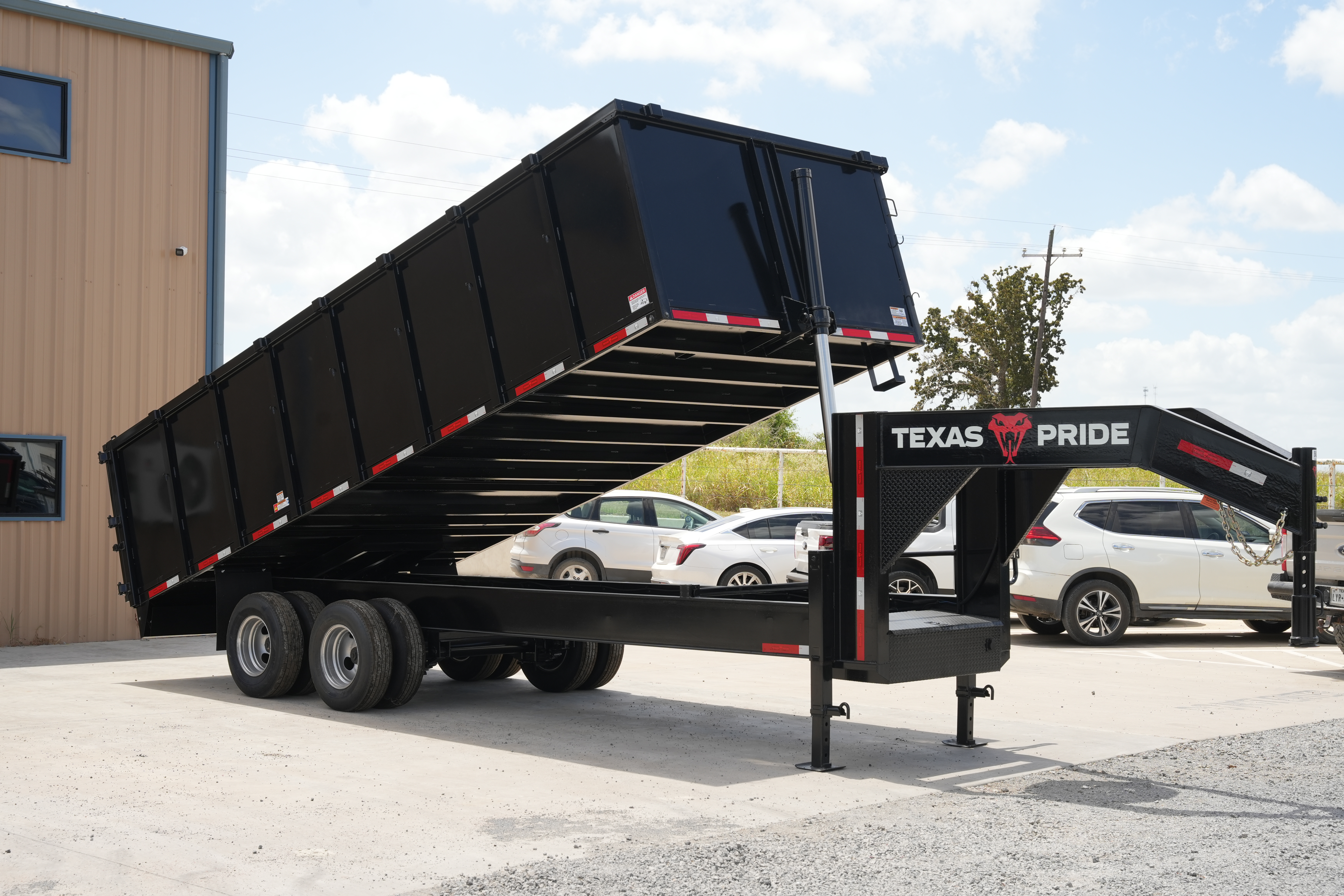 Texas Pride 20'x102" Telescopic Dump Trailer w/ 48" Sides & Rear Barn Doors