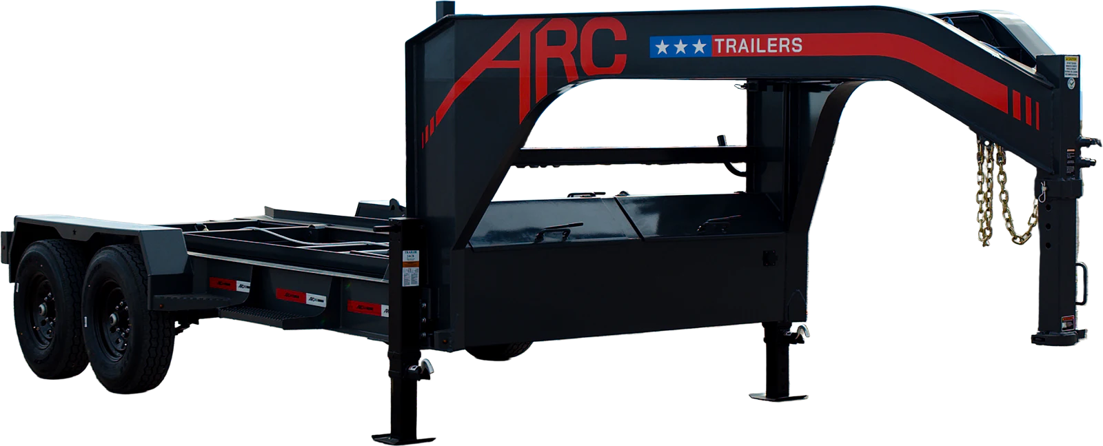 Gray ARC GRD gooseneck roll-off trailer