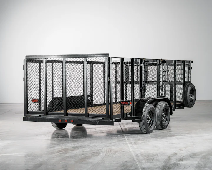 Texas Bragg Landscape Trailer with 4 ft Sides, studio view 22