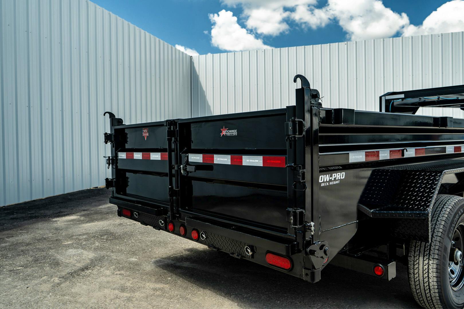 PJ Trailers 14'x83" GN Low Pro Dump Trailer w/ 2' Sides (DL)