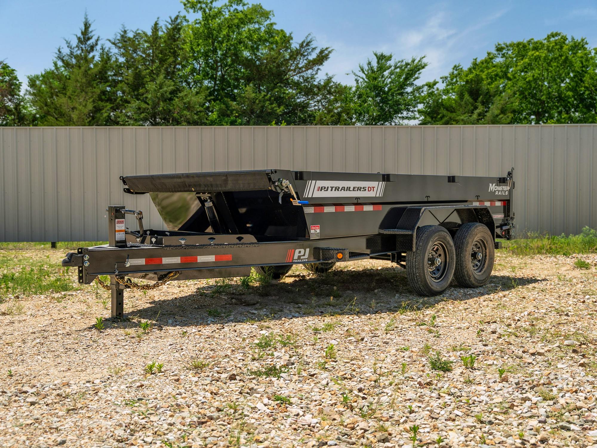 PJ Trailers 14'x83" Telescopic Dump Trailer w/ 2' Sides (DT)