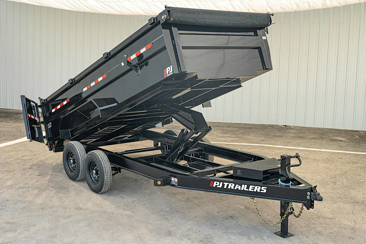 PJ Trailers 16'x83" Low Pro High Side Dump Trailer w/ 3' Sides (DM) - Stock #90763 - Image 1 of 5 PJ Trailers 16'x83" Low Pro High Side Dump Trailer w/ 3' Sides (DM) - Stock #90763 - Image 1 of 5