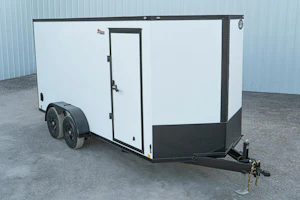 CellTech 7'x16' All-Steel Enclosed Cargo Trailer w/ Rear Ramp Door (C2)