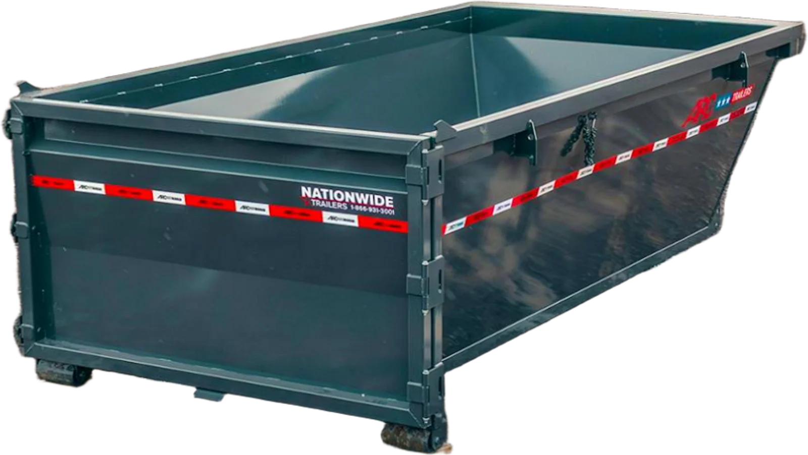 Gray ARC MDB roll-off dump bin