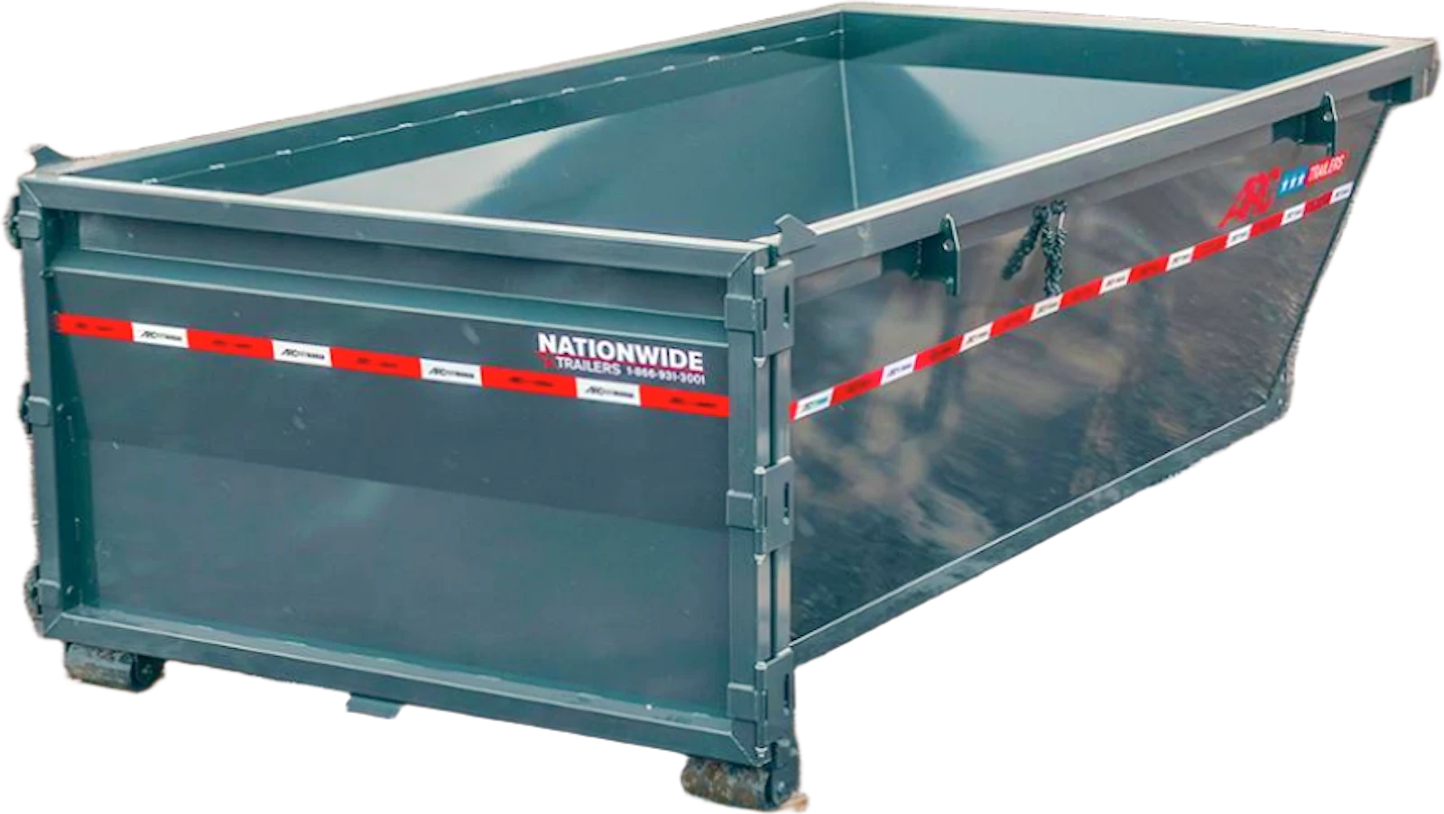 Gray ARC MDB roll-off dump bin