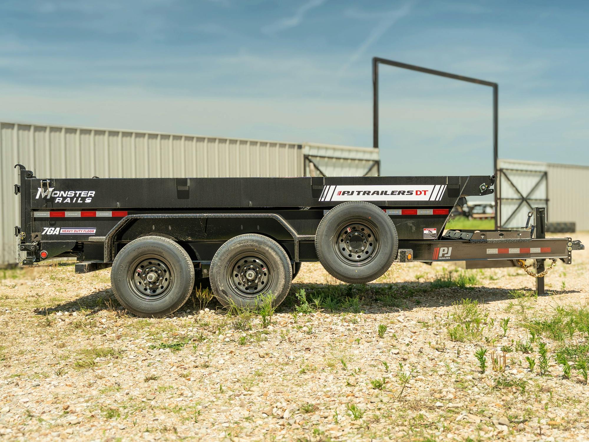PJ Trailers 14'x83" Telescopic Dump Trailer w/ 2' Sides (DT)