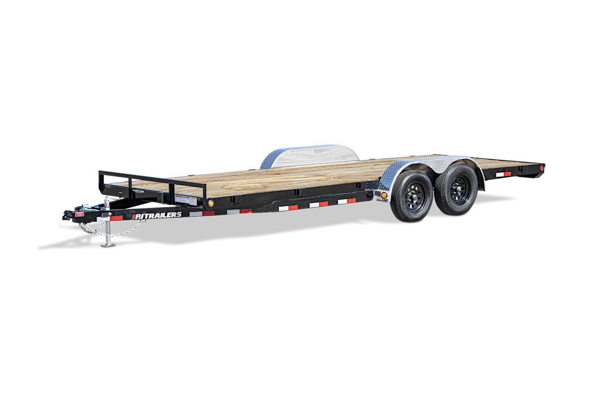 PJ Trailers 18'x83" Car Trailer w/ Slide-In Ramps (C5) - Stock #93358 - Image 1 of 10 PJ Trailers 18'x83" Car Trailer w/ Slide-In Ramps (C5) - Stock #93358 - Image 1 of 10