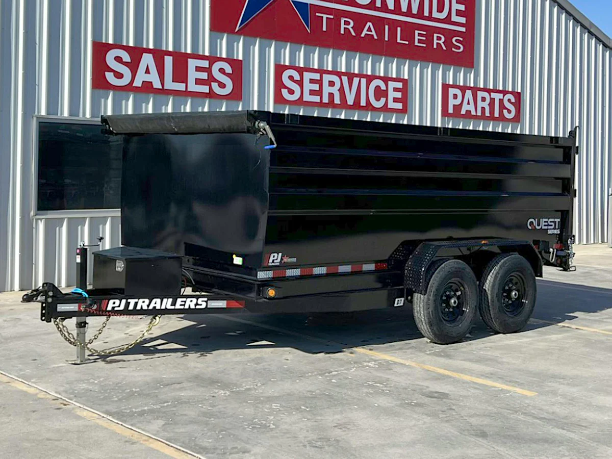 PJ Trailers 14'x83" 14K Dump Trailer w/ 4ft Sides (D7) - Stock #89855 - Image 1 of 8 PJ Trailers 14'x83" 14K Dump Trailer w/ 4ft Sides (D7) - Stock #89855 - Image 1 of 8