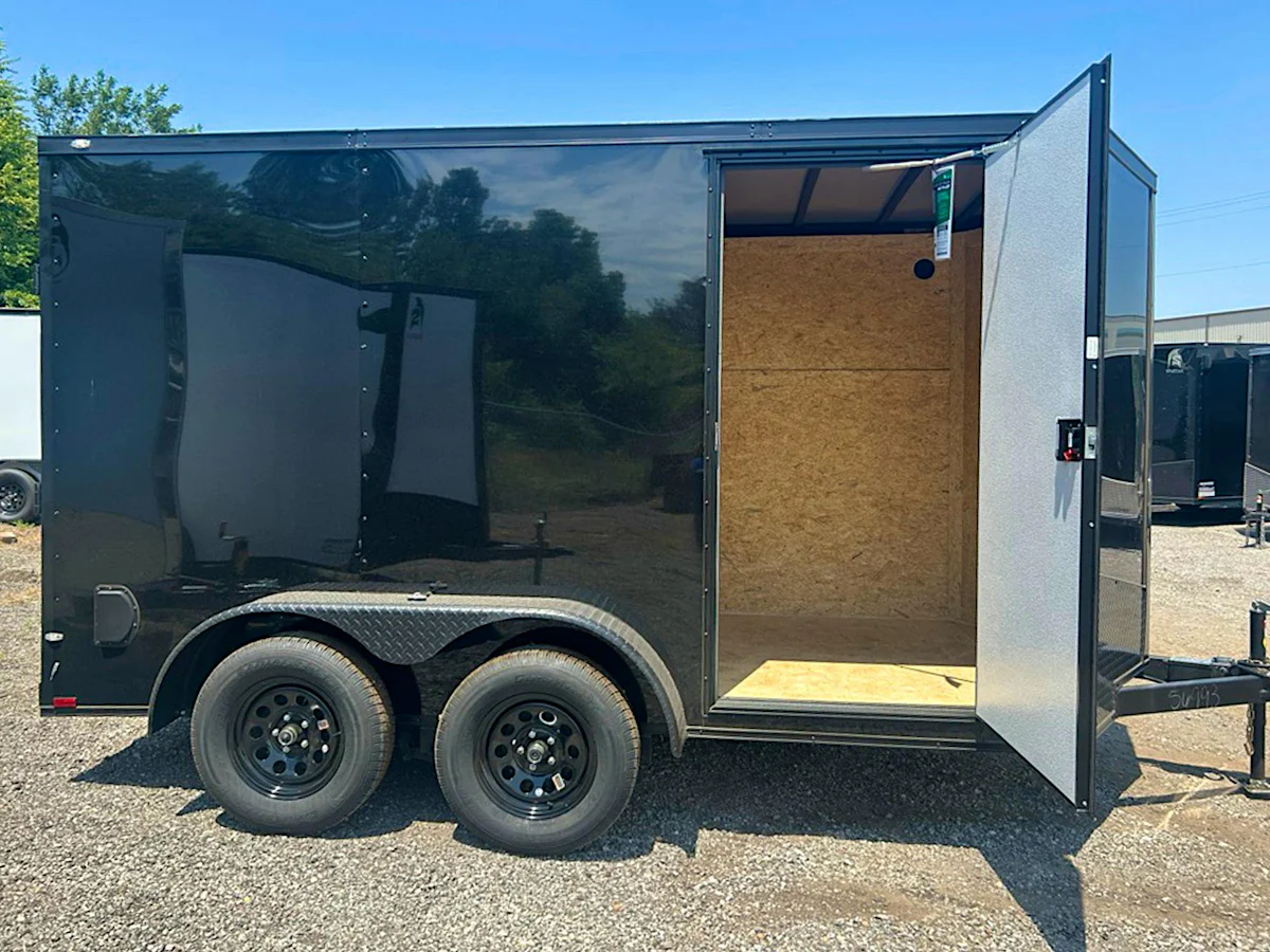 Spartan 6'x12' Enclosed Cargo Trailer w/ Rear Ramp Door (C2) - Stock #92072 - Image 1 of 5 Spartan 6'x12' Enclosed Cargo Trailer w/ Rear Ramp Door (C2) - Stock #92072 - Image 1 of 5