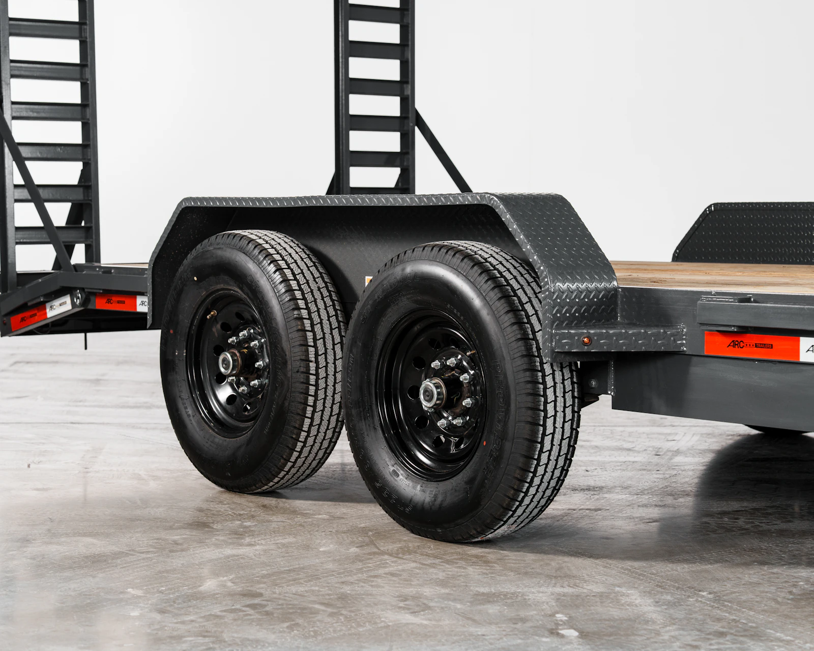 Grey ARC Trailers BEG 20-foot 14K bumper-pull equipment trailer, studio gallery image 13
