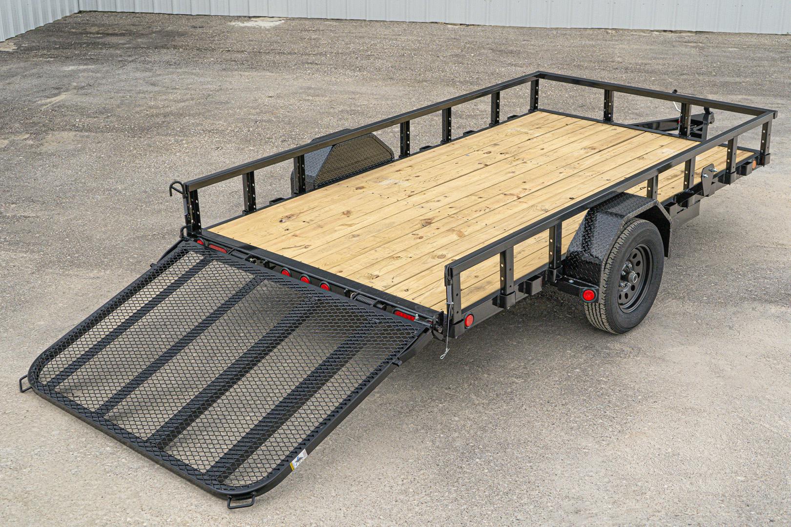 PJ Trailers 12'x77" Single Axle 4" Channel Utility Trailer (U7)