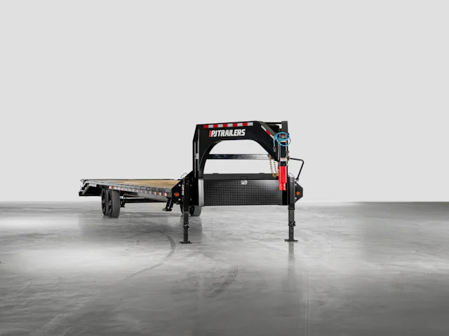PJ Trailers 40'x102" 18k Gooseneck Flatbed Trailer w/ Singles (LX)