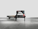 PJ Trailers 40'x102" 18k Gooseneck Flatbed Trailer w/ Singles (LX) Stock #pj-lxq4082bswk - Thumbnail 1