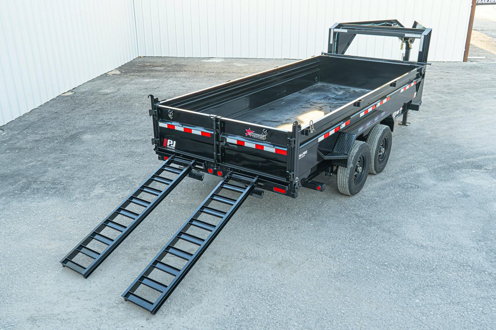 PJ Trailers 16'x83" Gooseneck Low Pro Dump Trailer w/ 2' Sides (DL)