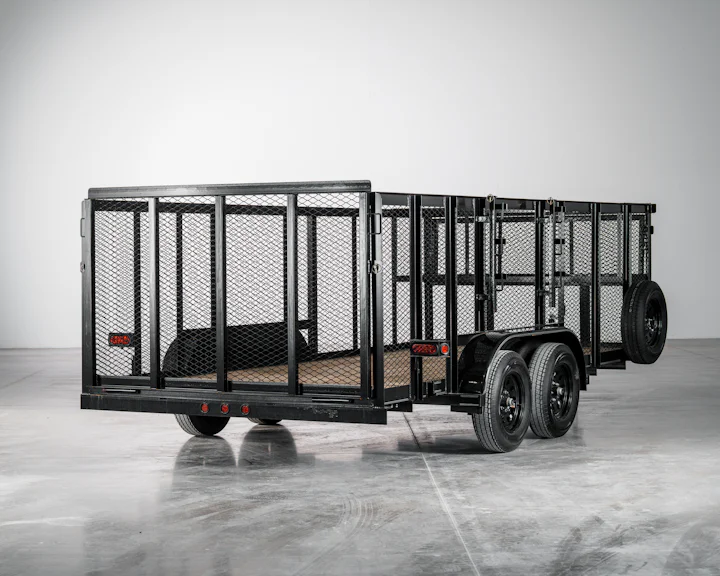 Texas Bragg Landscape Trailer with 4 ft Sides, studio view 21