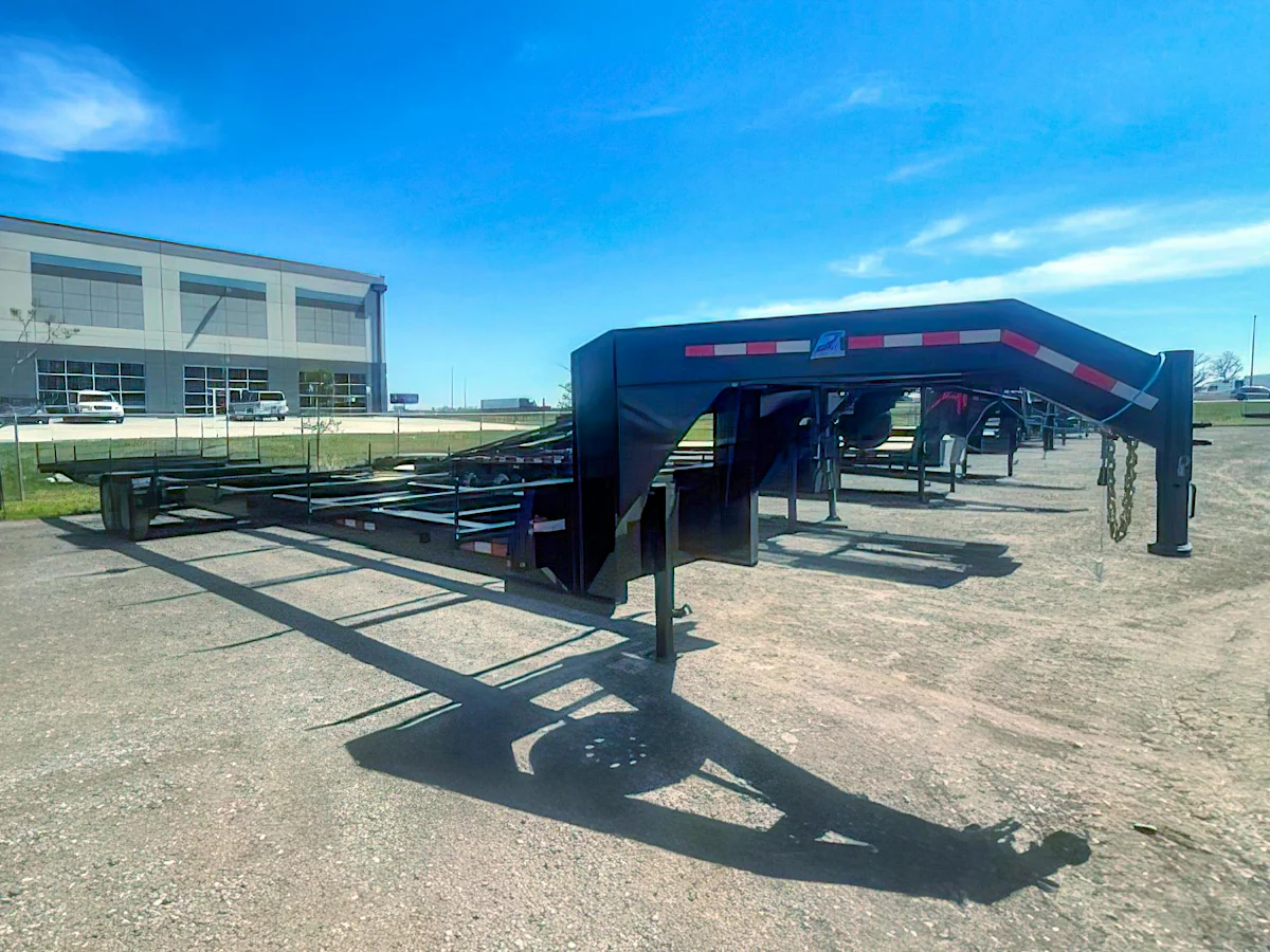 AT Trailers 40'x96" Gooseneck Pipe Hauler Trailer w/ Singles (SP) - Stock #93154 - Image 1 of 3 AT Trailers 40'x96" Gooseneck Pipe Hauler Trailer w/ Singles (SP) - Stock #93154 - Image 1 of 3