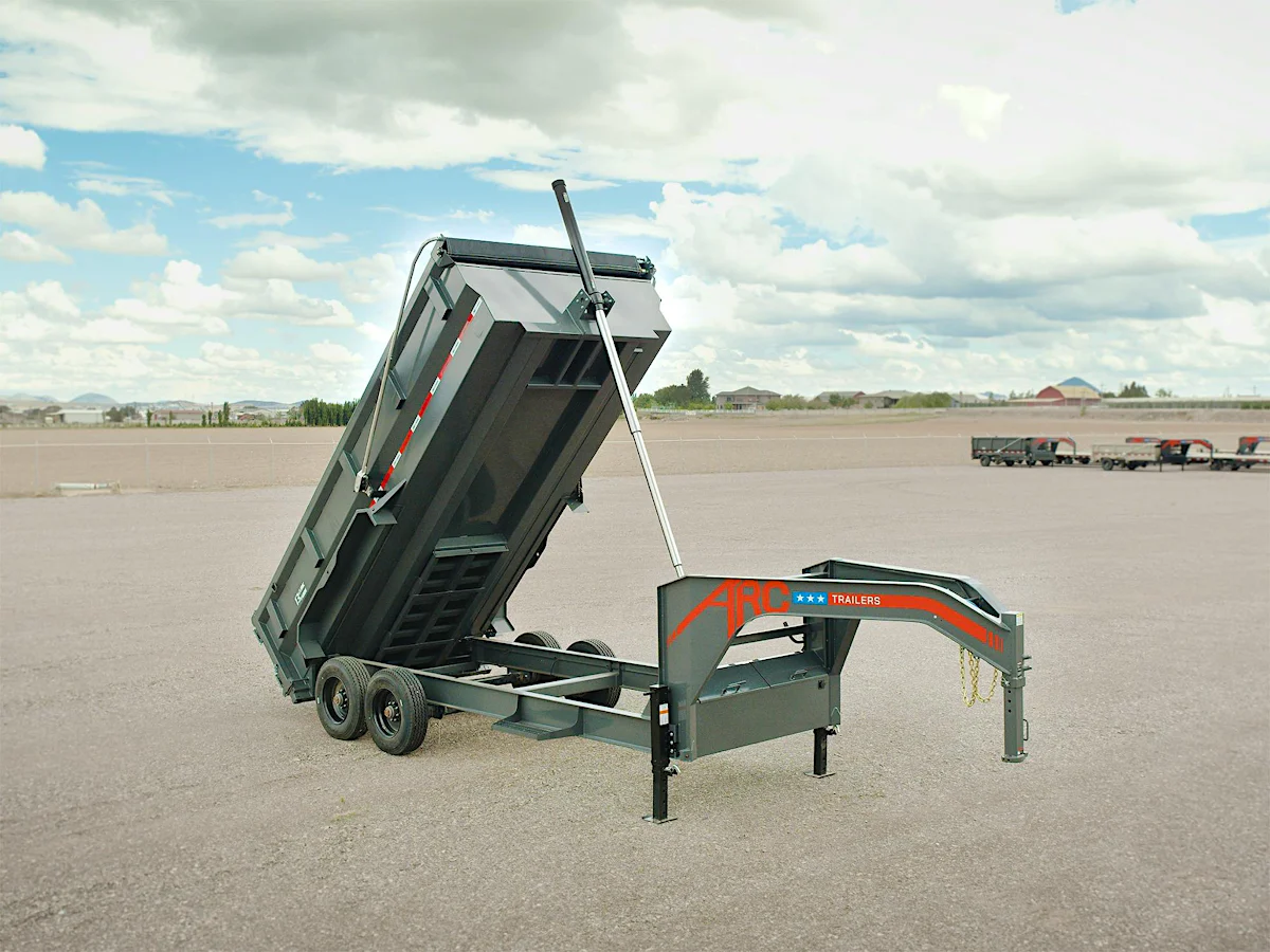 ARC Trailers 16'x83" Gooseneck Heavy-Duty Telescopic Dump Trailer w/ 3' Sides (GDH) - Stock #93453 - Image 1 of 8 ARC Trailers 16'x83" Gooseneck Heavy-Duty Telescopic Dump Trailer w/ 3' Sides (GDH) - Stock #93453 - Image 1 of 8