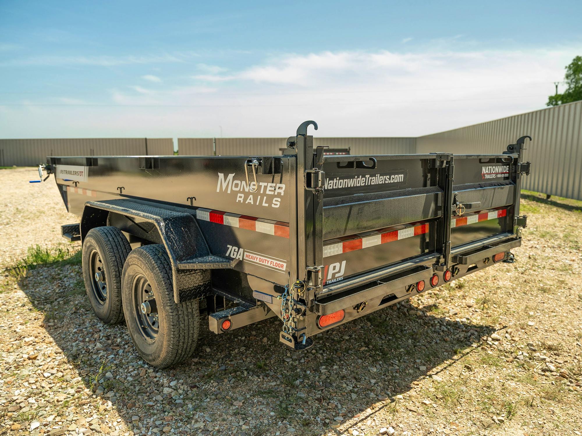 PJ Trailers 14'x83" Telescopic Dump Trailer w/ 2' Sides (DT)