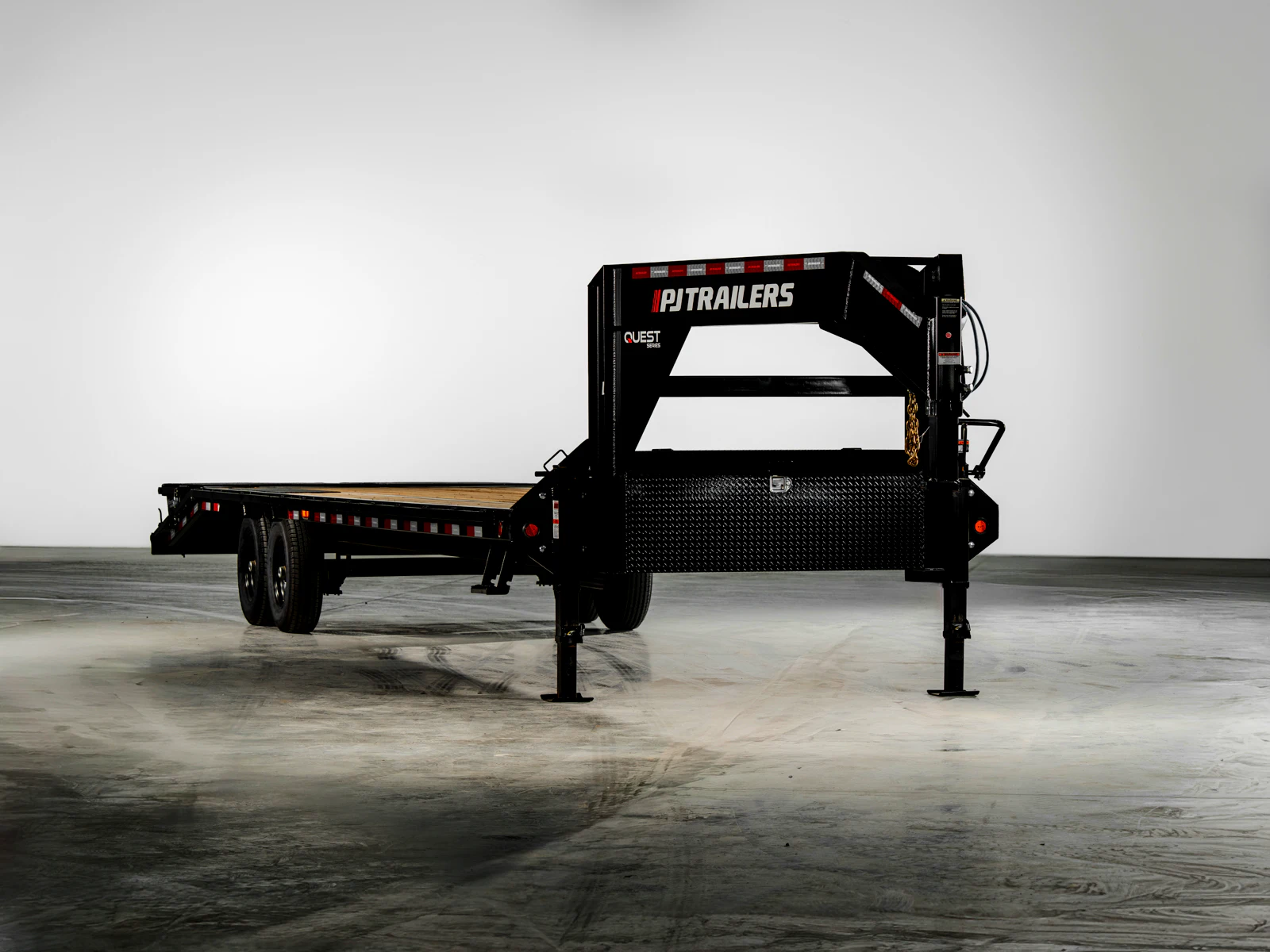 PJ Trailers Quest Flatdeck With Singles, studio view 1 PJ Trailers Quest Flatdeck With Singles, studio view 1
