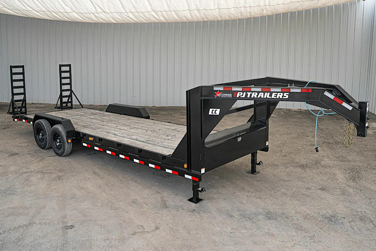 PJ Trailers 24'x83" Gooseneck 6" Channel Equipment Trailer (CC) - Stock #82809 - Image 1 of 8 PJ Trailers 24'x83" Gooseneck 6" Channel Equipment Trailer (CC) - Stock #82809 - Image 1 of 8