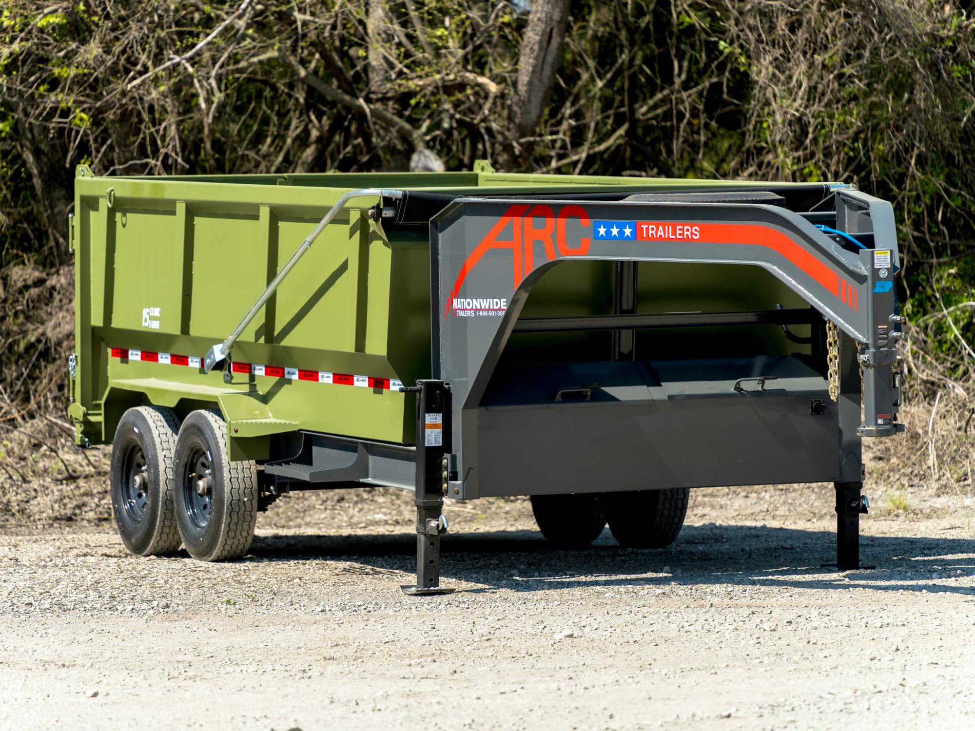 ARC Trailers 14'x83" Gooseneck Telescopic Dump Trailer w/ 4' Sides (GDT)