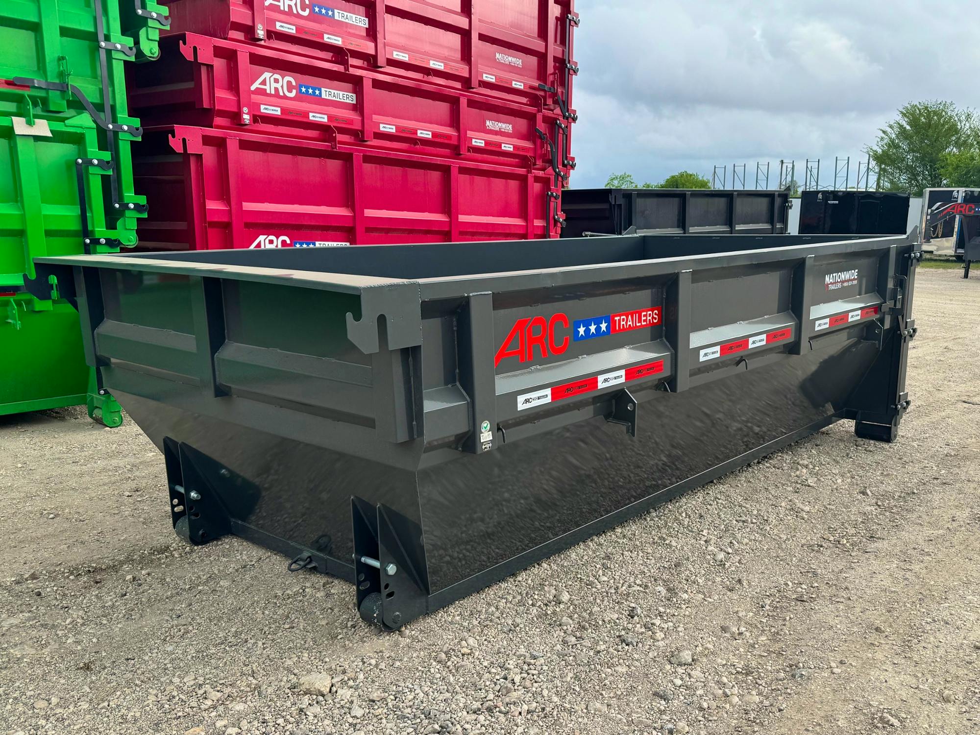 ARC Trailers 14' 14YD Steel Dumpster Bin w/ 4' Sides