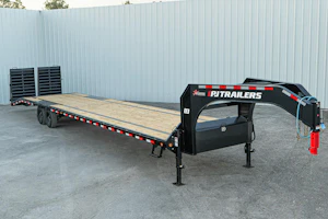 PJ Trailers 40'x102" 18k Gooseneck Flatbed Trailer w/ Singles (LX)