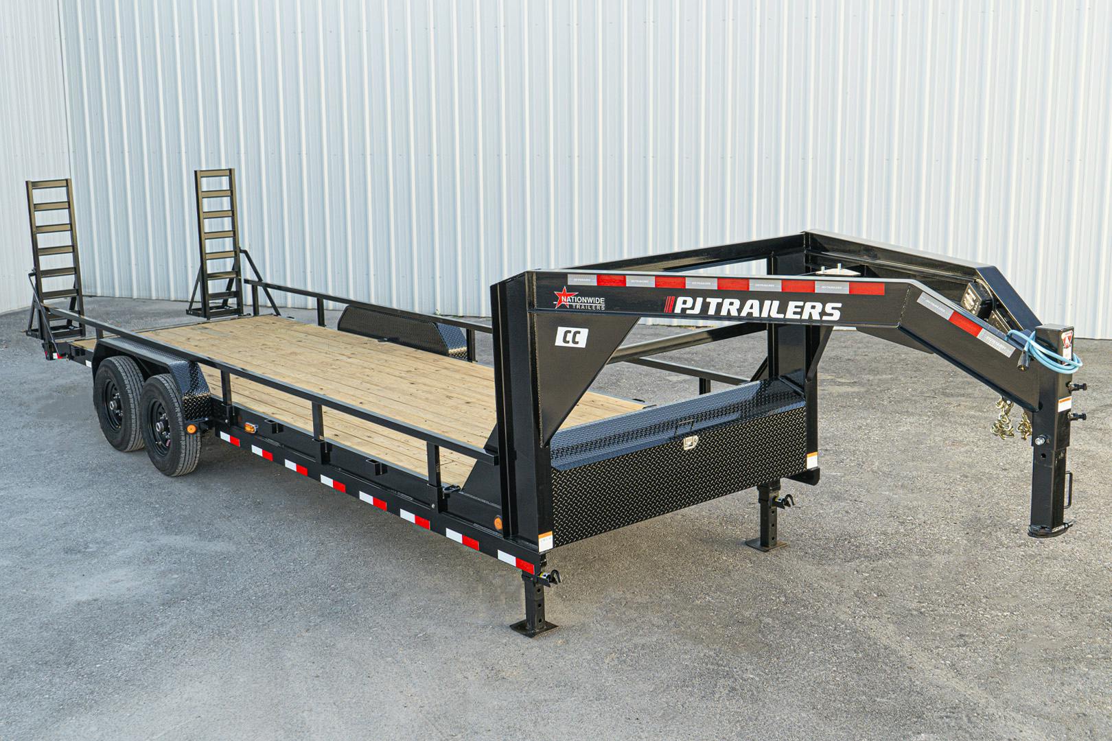 PJ Trailers 24'x83" Gooseneck 6" Channel Equipment Trailer (CC) - Stock #CCS2472BSBK-SR22 - Image 1 of 10