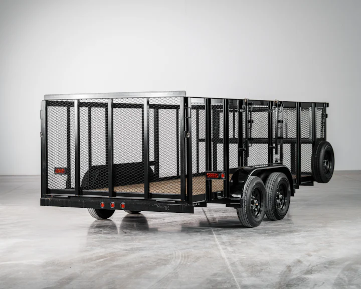 Texas Bragg Landscape Trailer with 4 ft Sides, studio view 18
