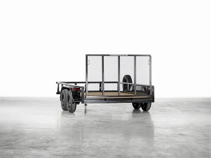 Texas Bragg 12 ft Pipe-Top Utility Trailer, studio view 10