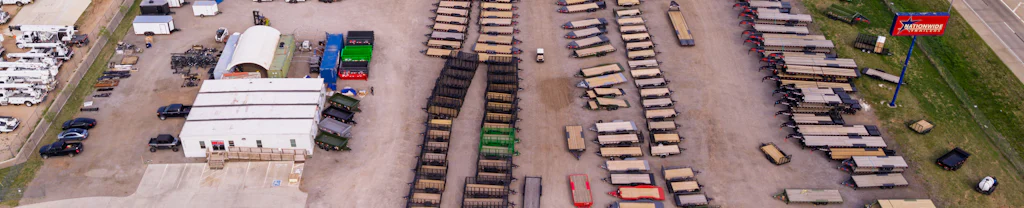 Aerial view of the Nationwide Trailers Oklahoma City trailer lot